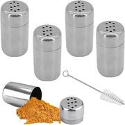 Set di 4 mini schiacciapepe e sale in acciaio inossidabile per uso itinerante - ristoranti - campeggio - outdoor.