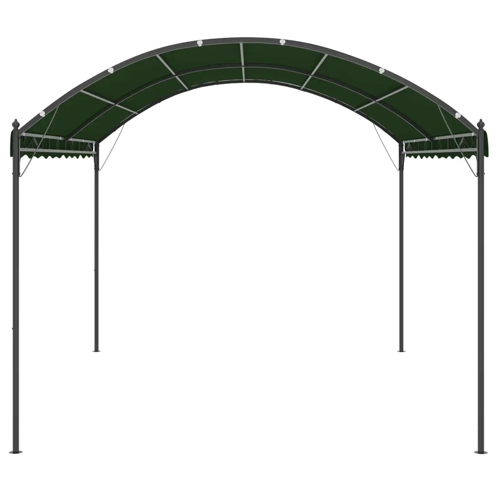 Gazebo 4 x 3 x 2,6 m Verde Poliestere e Acciaio 42030529