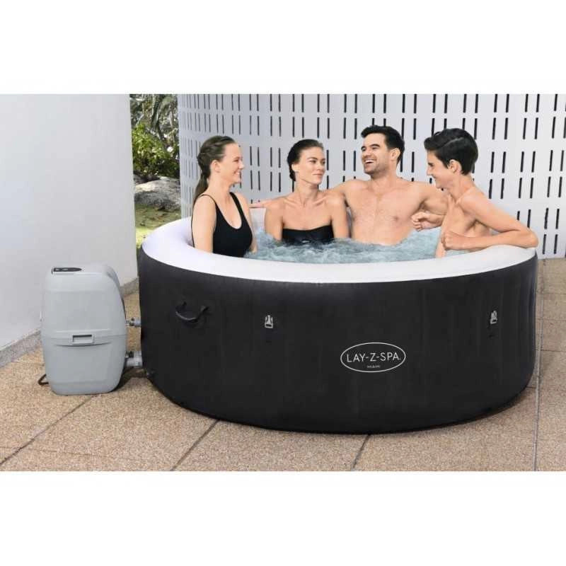 Spa gonfiabile idromassaggio da esterno 2-4 persone con pompa filtro e copertura, diametro 180 cm altezza 66 cm temperatura 40°C - Bestway