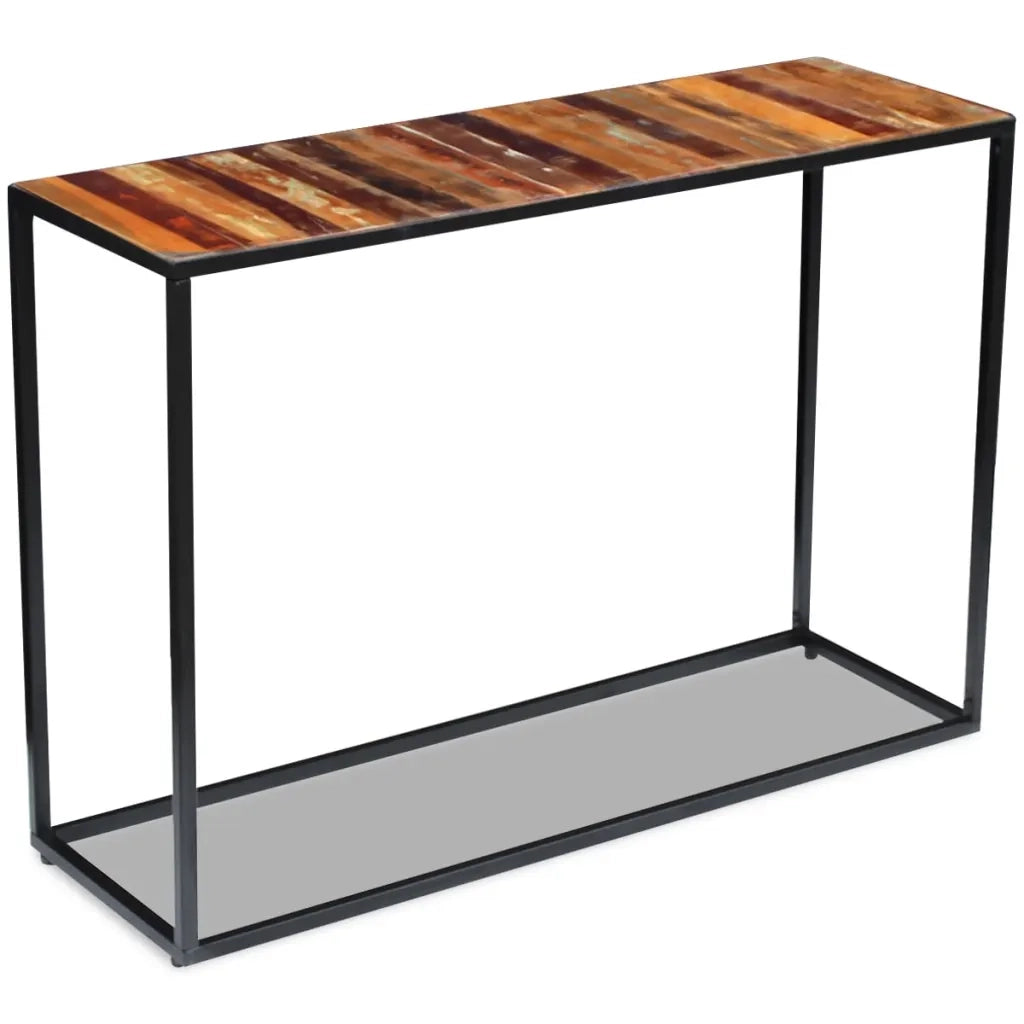 Consolle | Tavolo d'Ingresso in Legno Massello Recuperato 110x35x76 cm