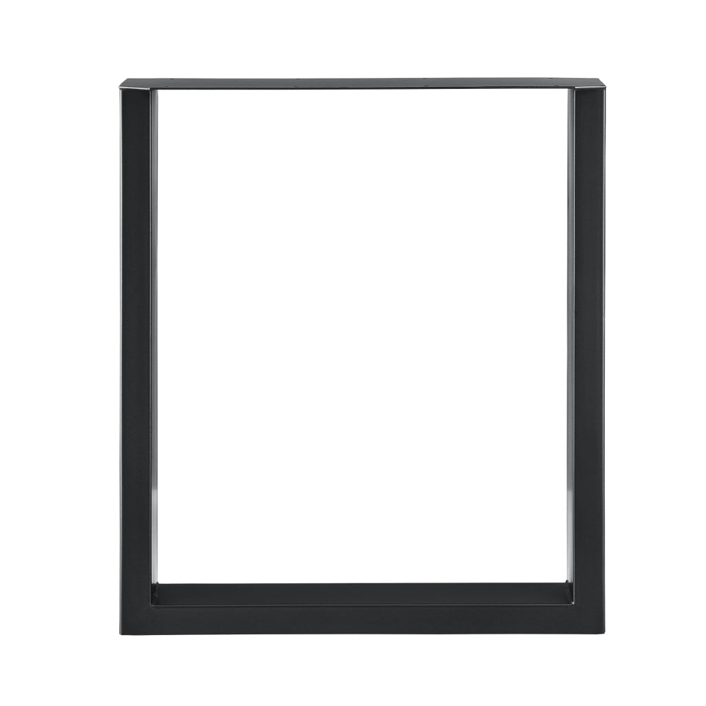 Set di 2 gambe rettangolari per tavolo da pranzo in metallo 60 x 72 cm nero 03_0003668
