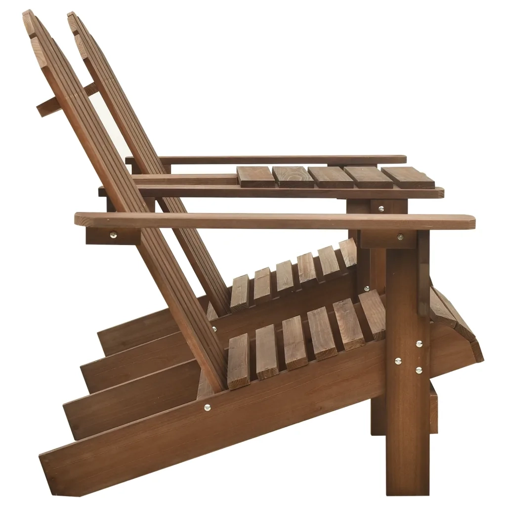 Sedie da Giardino | Sedie da Esterno Adirondack con Tavolino Legno Abete Marrone