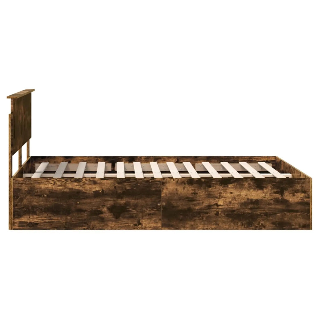 Struttura del letto Rovere fumé 150 x 200 cm Legno multistrato