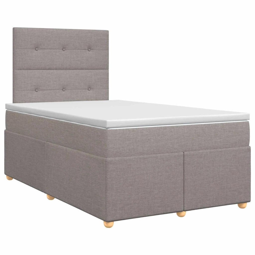 Letto box spring con materasso Tortora 120 x 190 cm Tessuto 3453841