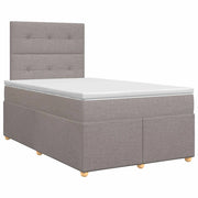 Letto box spring con materasso Tortora 120 x 190 cm Tessuto 3453841