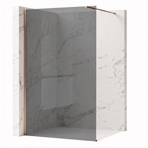 Parete Doccia Rea Flexi Grey / Brush Copper 120