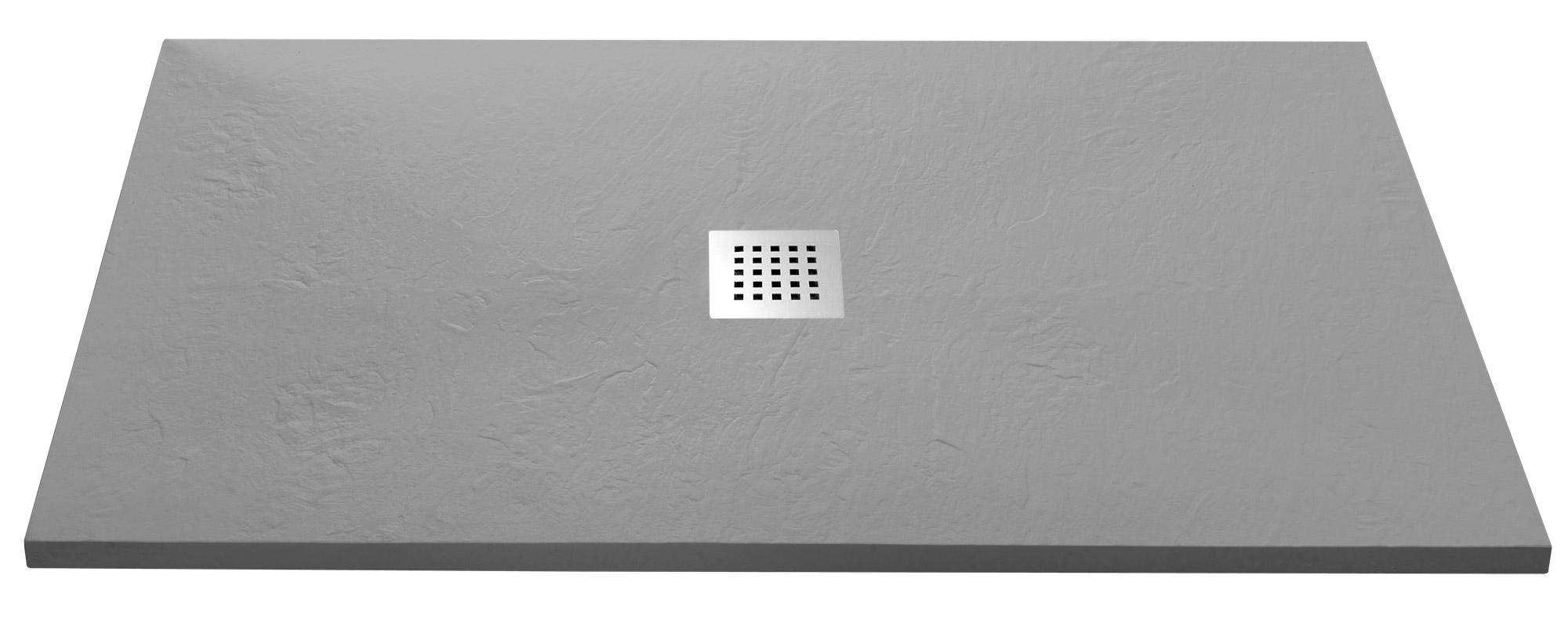Piatto Doccia in Pietra 80x90 cm Bonussi Ardesia Stone Central Grigio