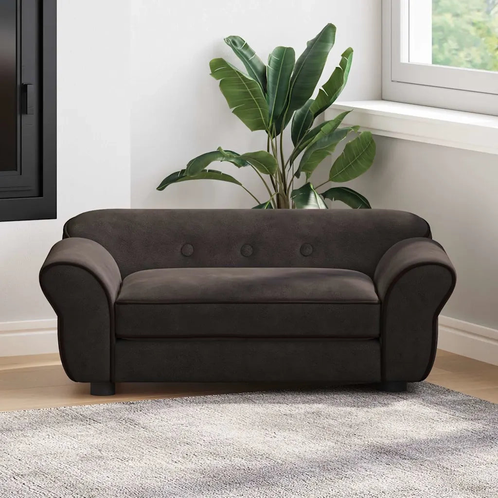 Divano per Cani-Sofa per animali domestici-Divanetto Marrone 72x45x30 cm in Peluche