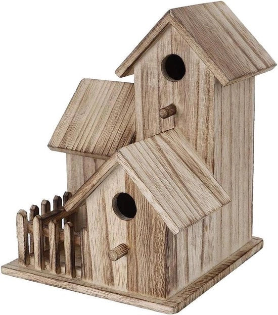 Casa per Uccelli in Legno di Platano, Cassetto per Nidi di Uccelli, Accessori per Animali Domestici, Decorazione per Esterni, Riparo per Uccelli.
