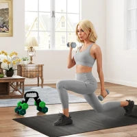 Set Manubri con Supporto, 3 Coppie di Pesi da 2 x 3 kg, 2 x 4 kg, 2 x 5 kg, Multicolore