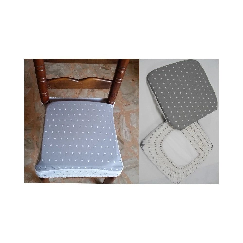 Trade Shop - Set 6 Coprisedia Cuscini Con Fascia Cuscino Per Sedie Imbottito Sfoderabile -