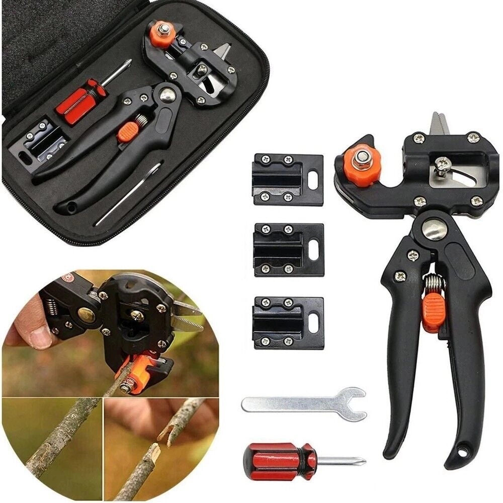 Pinza innestatrice manuale 3 innesti per piante e fiori + astuccio e accessori