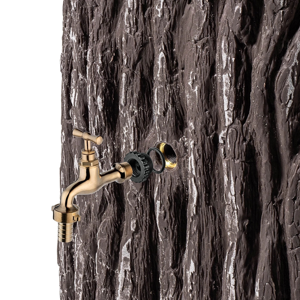 Serbatoio per acqua piovana KADAX da 475 litri, contenitore per acqua a forma di barile, kit di collegamento al rubinetto