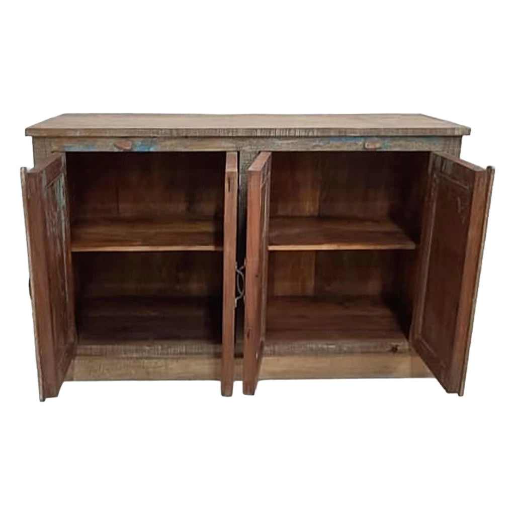 Credenziale in legno artigianale 121x37x78h cm