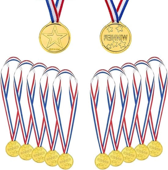 Medaglie d'oro per bambini - medaglia di vittoria - set di medaglie con finitura galvanica