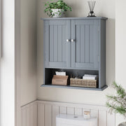 ARMADIO BAGNO SOSPESO 54,6x19,8x60 cm MDF Grigio Chiaro