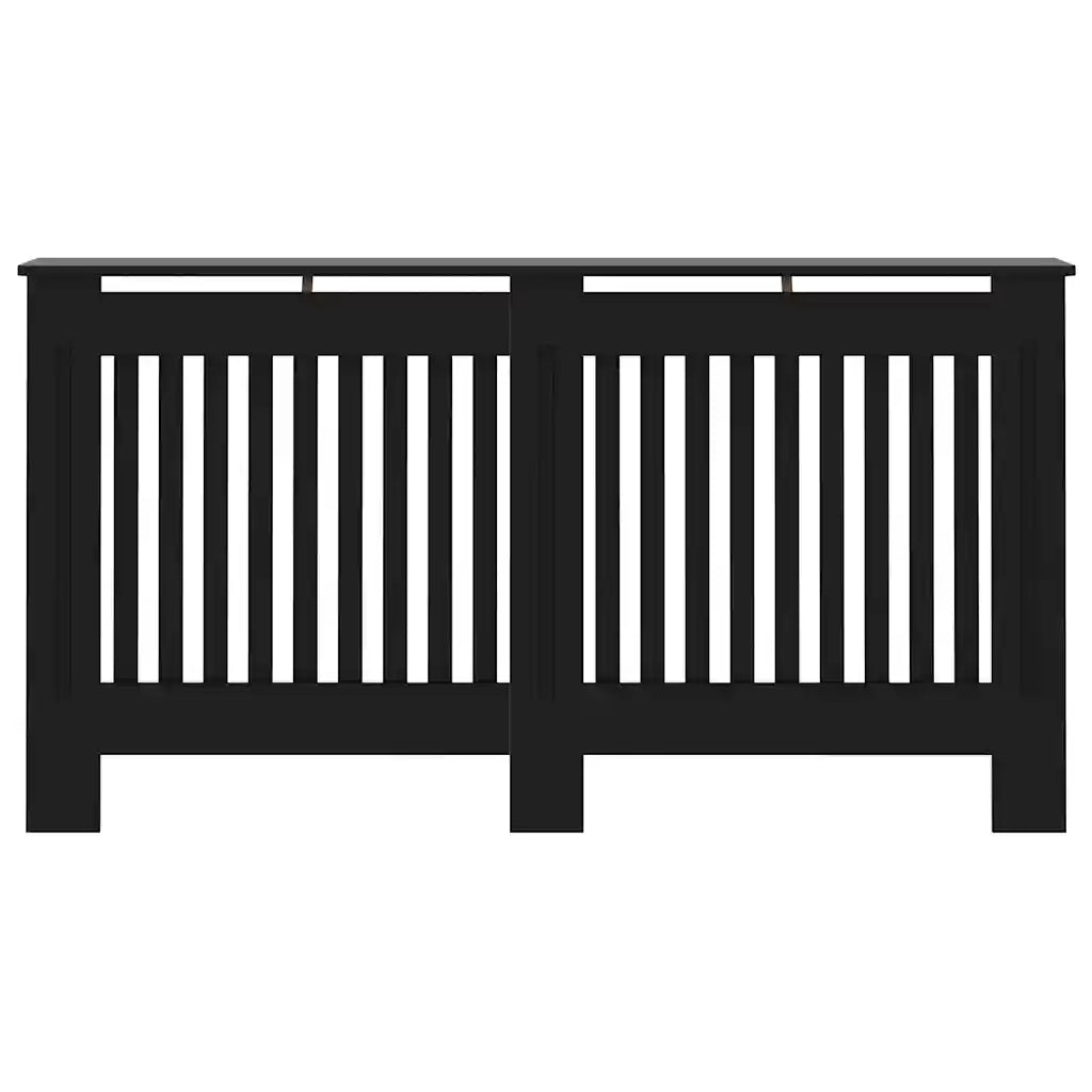 Copertura per Radiatore Nera 152x19x81,5 cm in MDF 288177