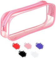 Etui rotondo in PVC trasparente per donne studentesse, borsa per tasche di pelle, borsa per ufficio e università