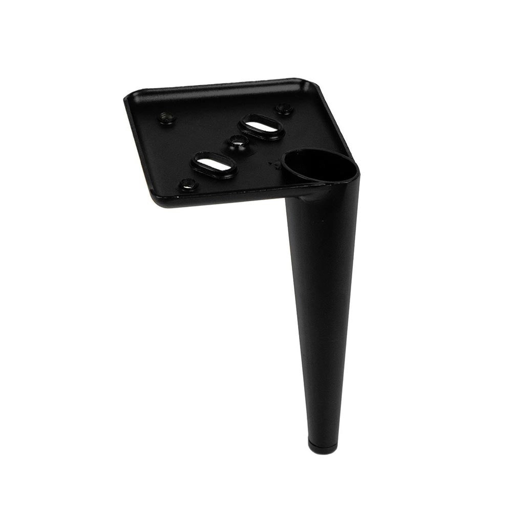 Piede in metallo per mobili e complementi d'arredo Ago17 nero opaco H 17cm.