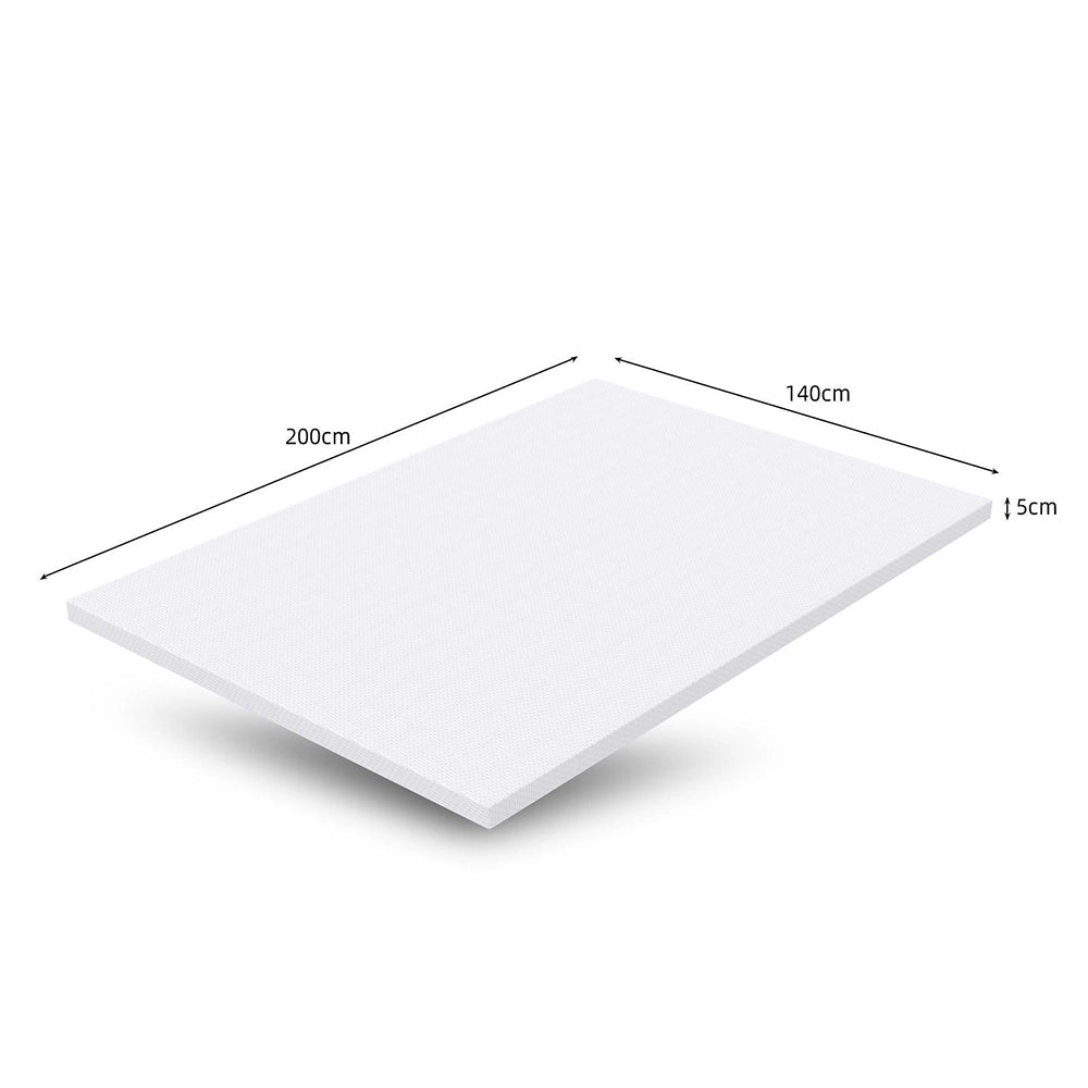 Coprimaterasso Basics 140x200cm 5cm - Xylo - Schiuma Gel, Colore Bianco