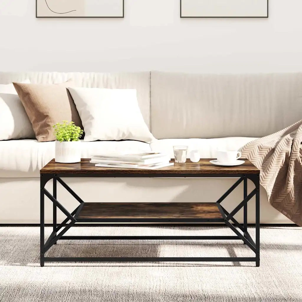 Tavolino da salotto | Tavolino da caff¨¨ | Tavolino da Soggiorno Rovere fum¨¦ 90 x 50 x 40 cm