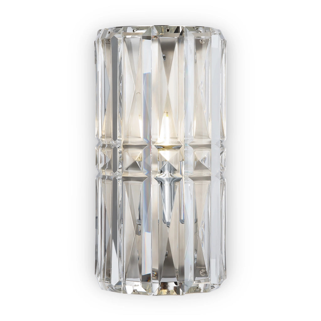 Maytoni applique contemporanea Facet 1 luce E14 cromo metallo vetro