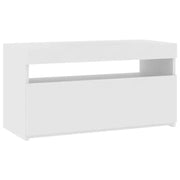 Mobile Porta TV con Luci LED-Credenza TV Bianco 75x35x40 cm