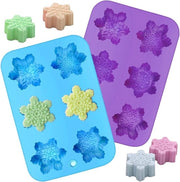 Set di 2 forme di neve in silicone per decorazione natalizia