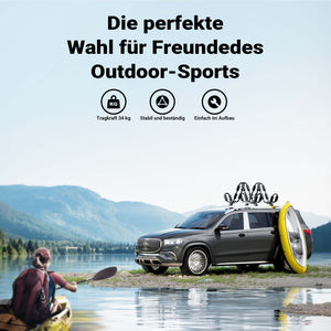 2x Staffe porta kayak canoa per portapacchi tetto auto, a forma di a J, in alluminio con 2 cinghie