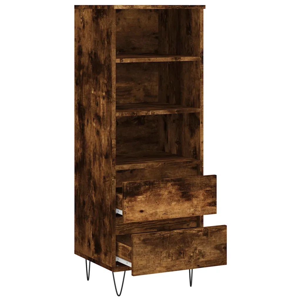 Credenza | Madia | Buffet da pranzo | Armadio da pranzo Rovere Fumo 40x36x110 cm in Legno Multistrato