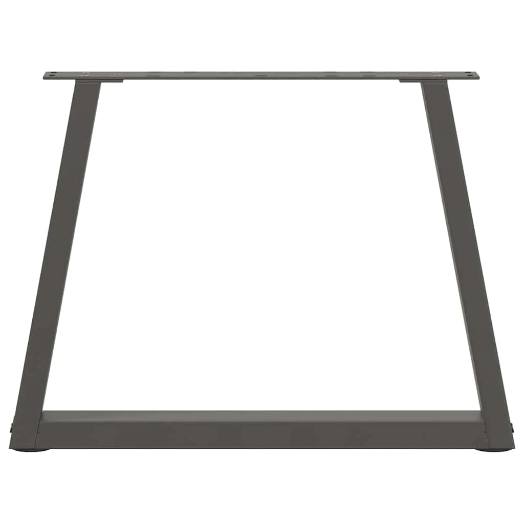 Set di 2 gambe per tavolino da caffè a forma di V 50 x 42-43,3 cm design moderno con piedini regolabili in acciaio antracite 02_0056845