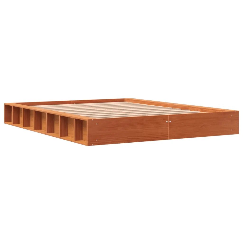 Letto senza Materasso Marrone Cera 120x200 cm in Legno di Pino 844429
