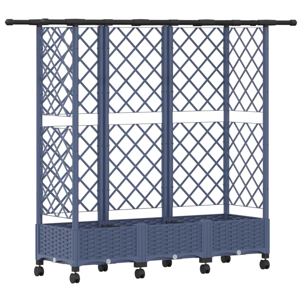 Letto Rialzato con Griglia e Tetto Grigio 164 x 40 x 127 cm PP 3423122