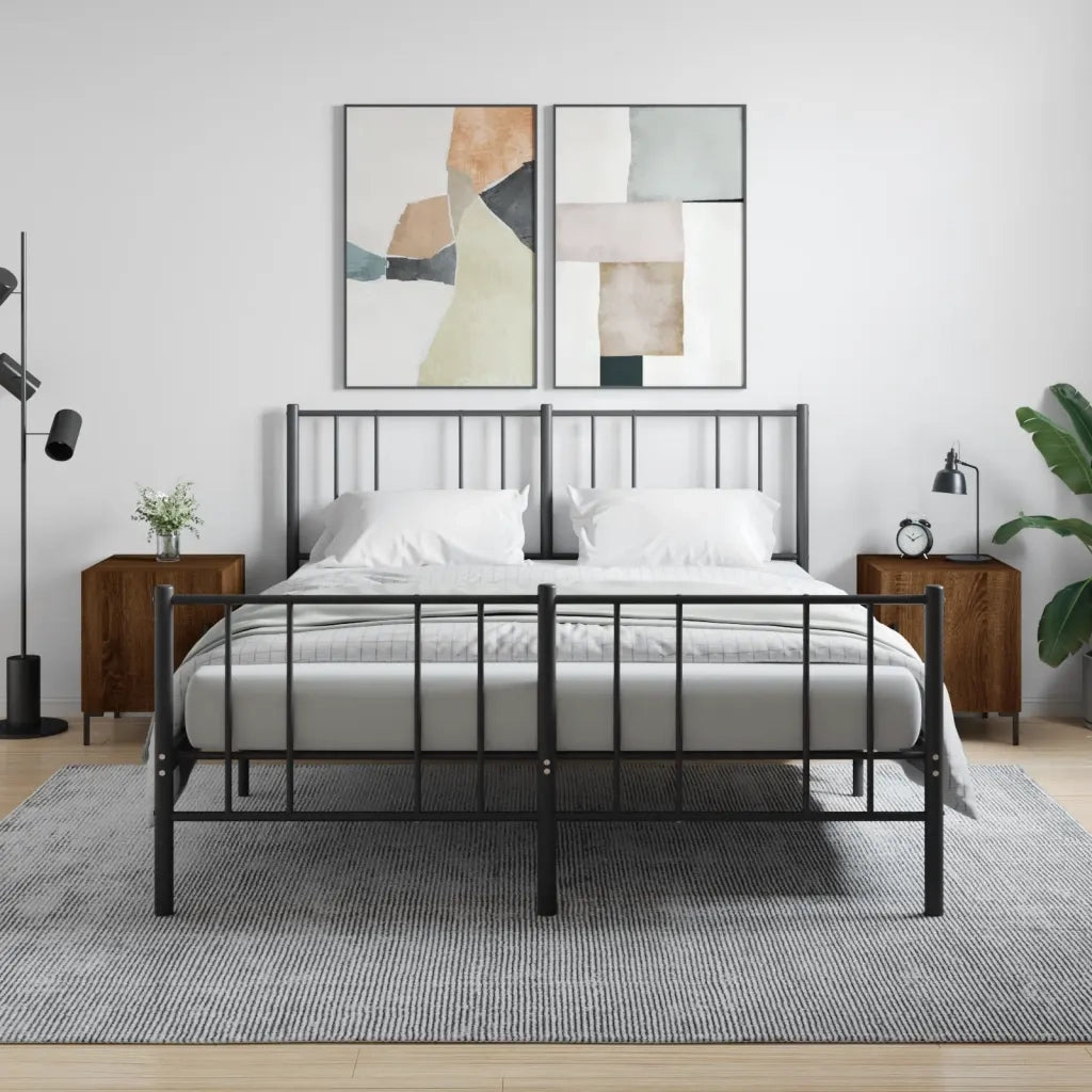 Set di 2 Comodini | Armadio da Notte | Mobiletto da notte Rovere Marrone 40x40x50 cm in Legno Multistrato