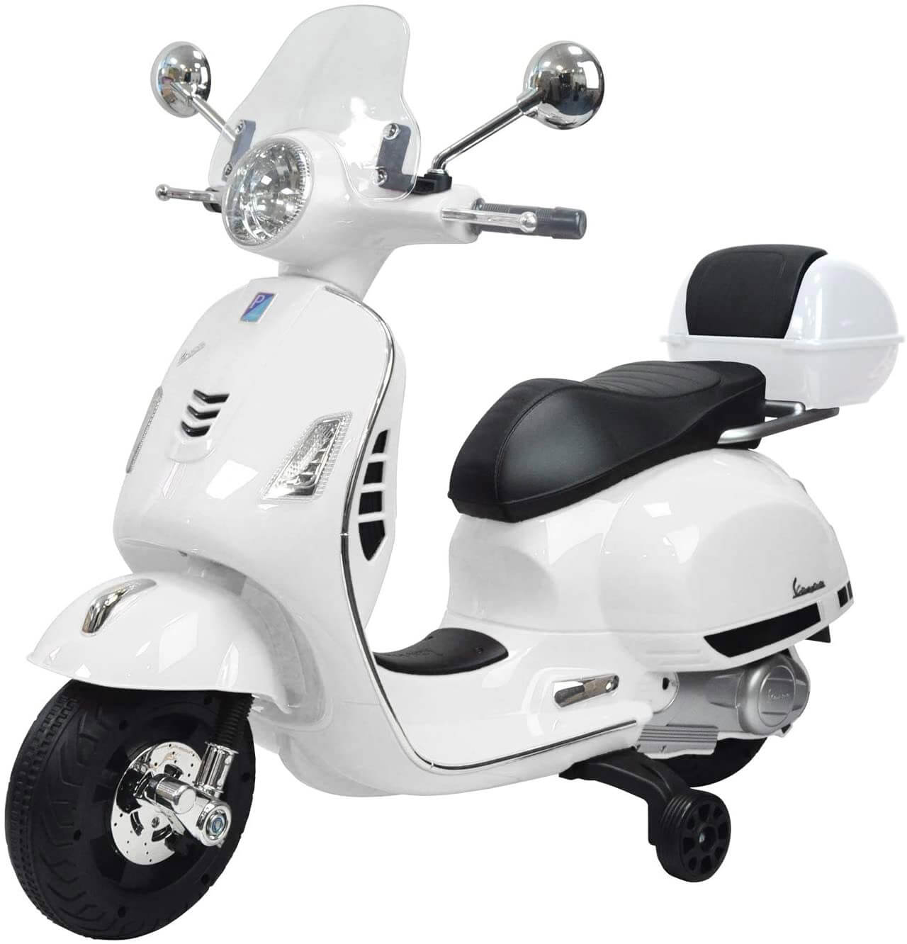 Piaggio Vespa GTS Elettrica 12V con Bauletto per Bambini Bianca