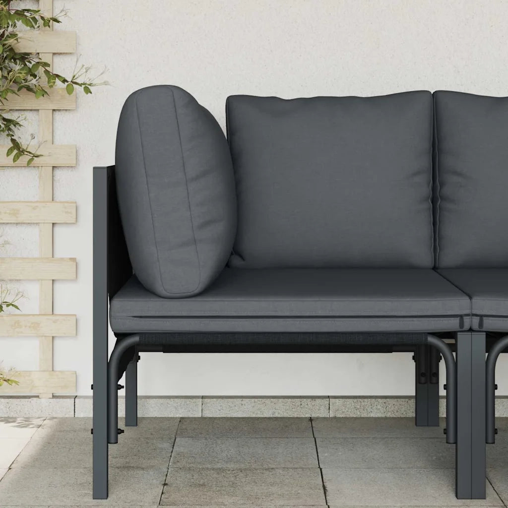 Mobili da Esterno con cuscino Antracite 80 x 80 x 71 cm Acciaio CFW5481156
