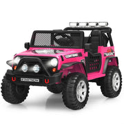 Auto elettrica camion con telecomando 3 velocit¨¤ luci musica interfaccia usb mp3 e radio, Auto elettrica per bambini 12v Rosa-Macchinine giocattoli