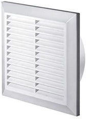 Ventilatore a rullo chiuso - Protezione dagli insetti - Ø 100 mm - Plastica - Interno/Esterno - Fissaggio con griglia - Rullo