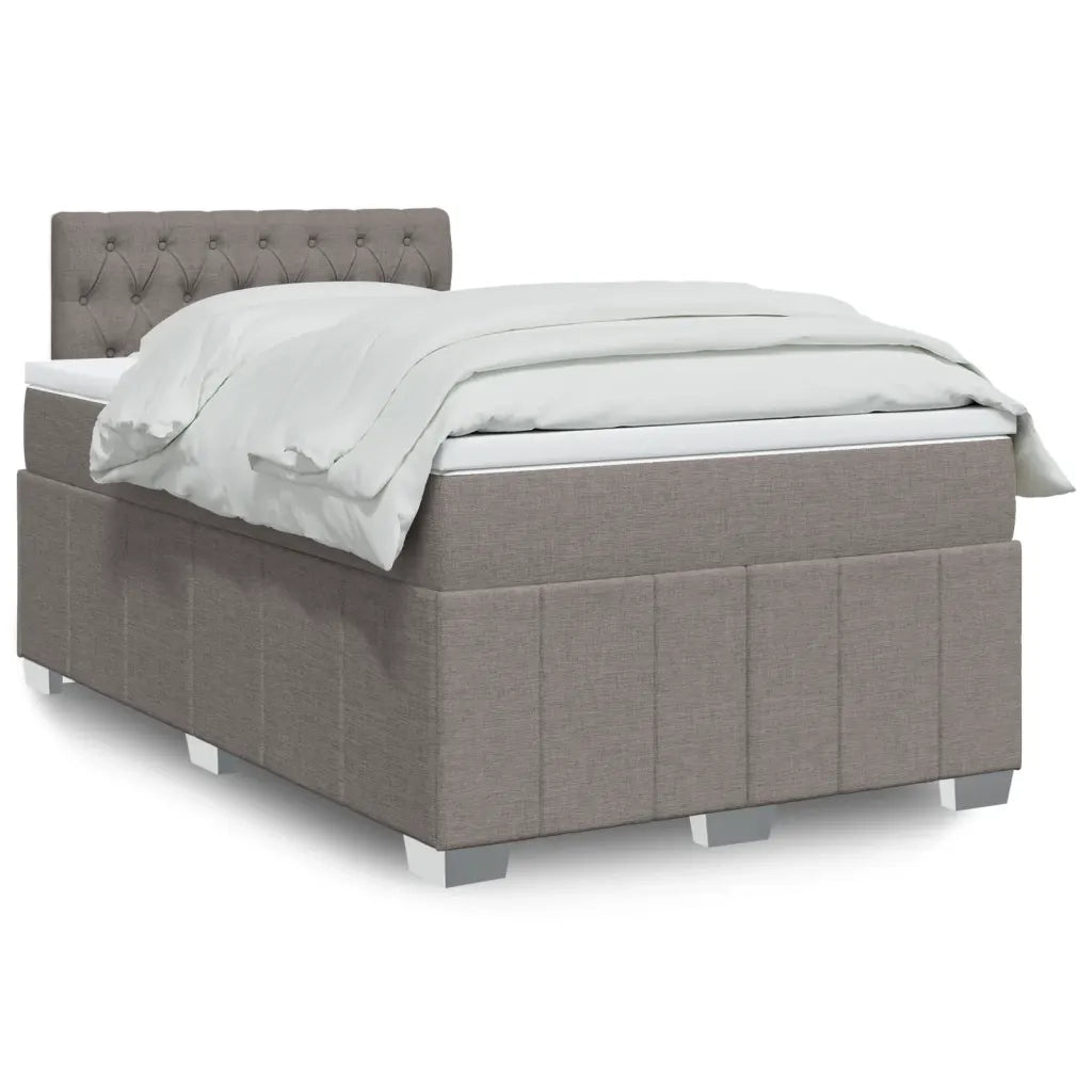 Giroletto a Molle con Materasso Tortora 120x190 cm in Tessuto 3287018