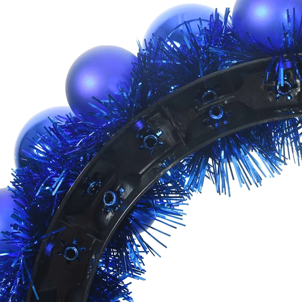 Corone di Palline di Natale 2 pz Blu 33 x 33 x 7 cm CFW7784042