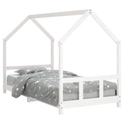 Giroletto per Bambini | Letto Infantile | Lettino Bianco 90x200cm in Legno Massello di Pino