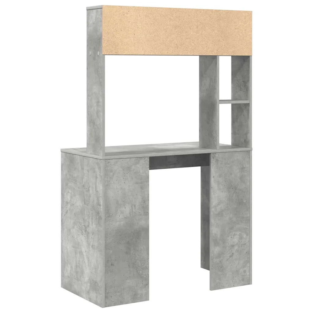 Scrivania | Tavolo da Ufficio Grigio cemento 91 x 50 x 149 cm Legno multistrato