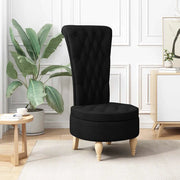 Divano Sedia-Poltrona Slipper Nero 56,5 x 70 x 110 cm Tessuto