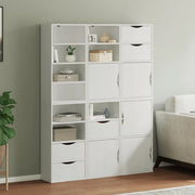 Armadietti Laterali 6 pz ODDA Bianco 40x24x79 cm Legno di Pino 3365355