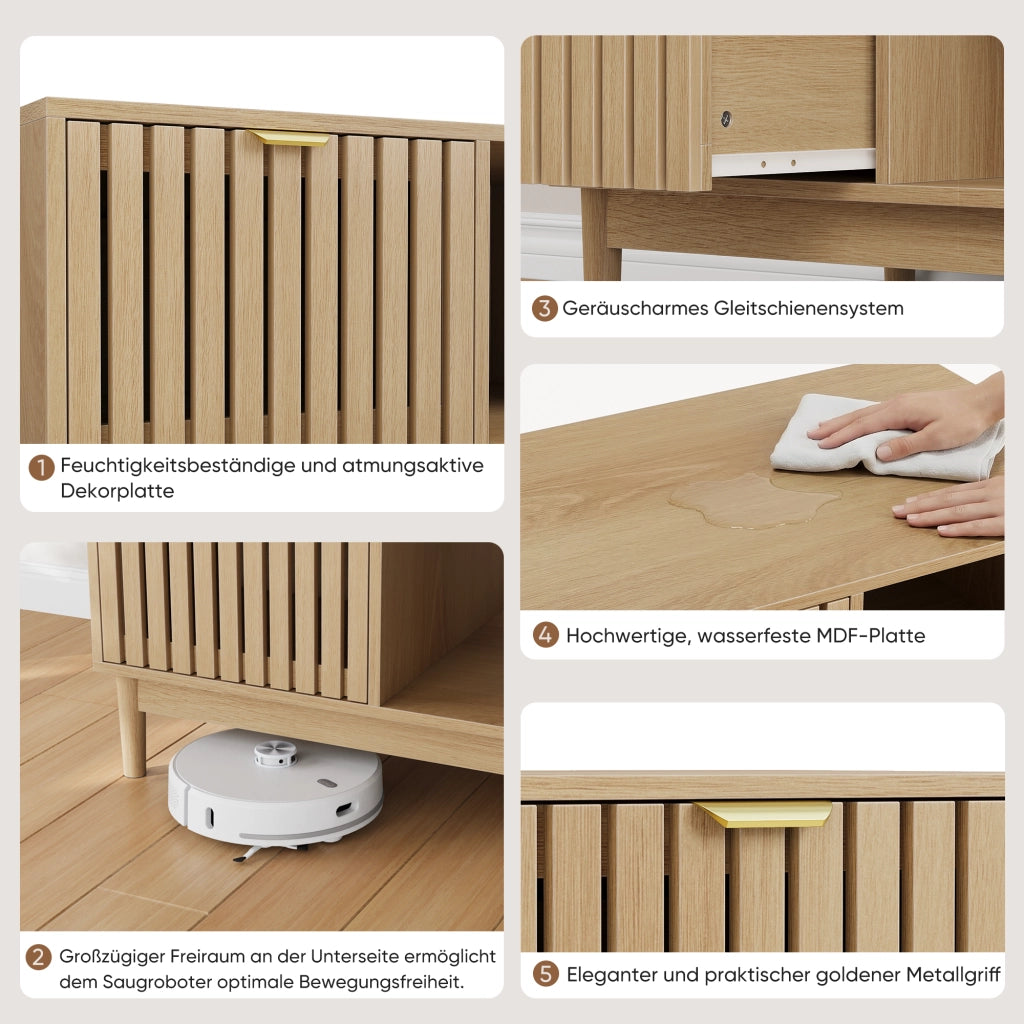 Tavolino da Caff¨¨ Mid-Century Modern ¨C MINIMAL ¨C Rovere, Cassetto, Ripiano, Gambe in Legno Massello, 80 cm