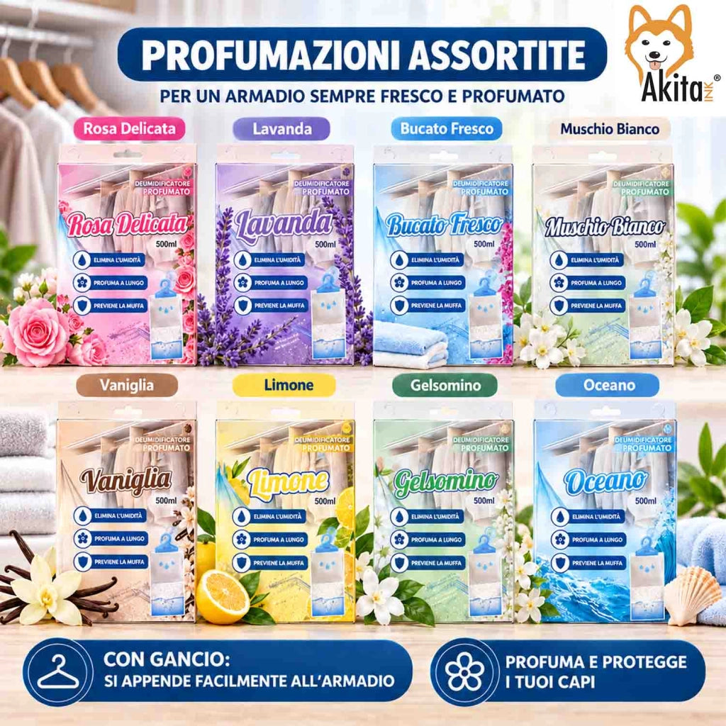 Akitaink 12 Assorbiumidita Armadio con Gancio