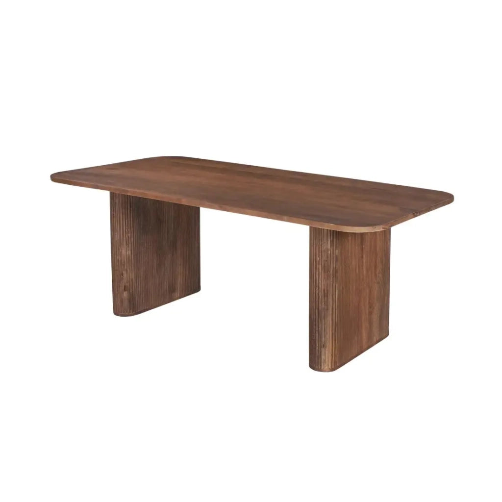 Tavolo da pranzo TALVORA – 200 cm – Legno massello di mango – Stile contemporaneo – Finitura naturale robusta