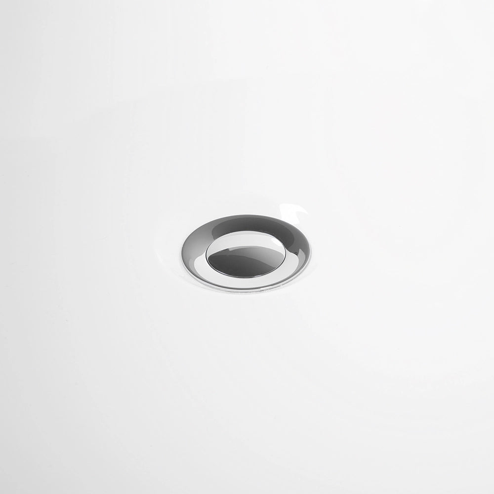 Vasca da bagno freestanding bianco sanitario ovale in acrilico singolo 170 x 77 cm dal design moderno