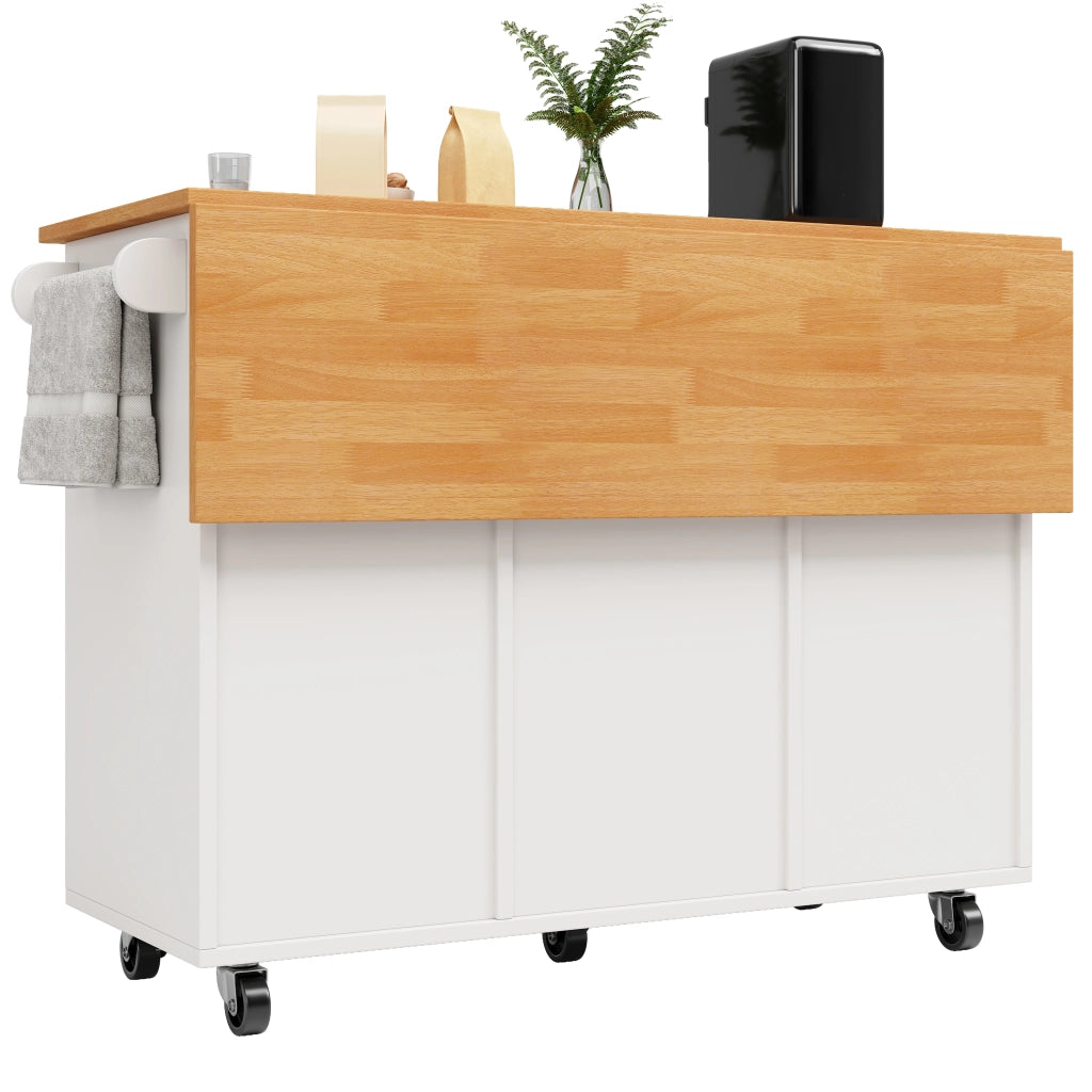 Cassettiera da Cucina con Ruote e Piano di Lavoro ¨C MINIMAL ¨C Bianco, 8 Cassetti
