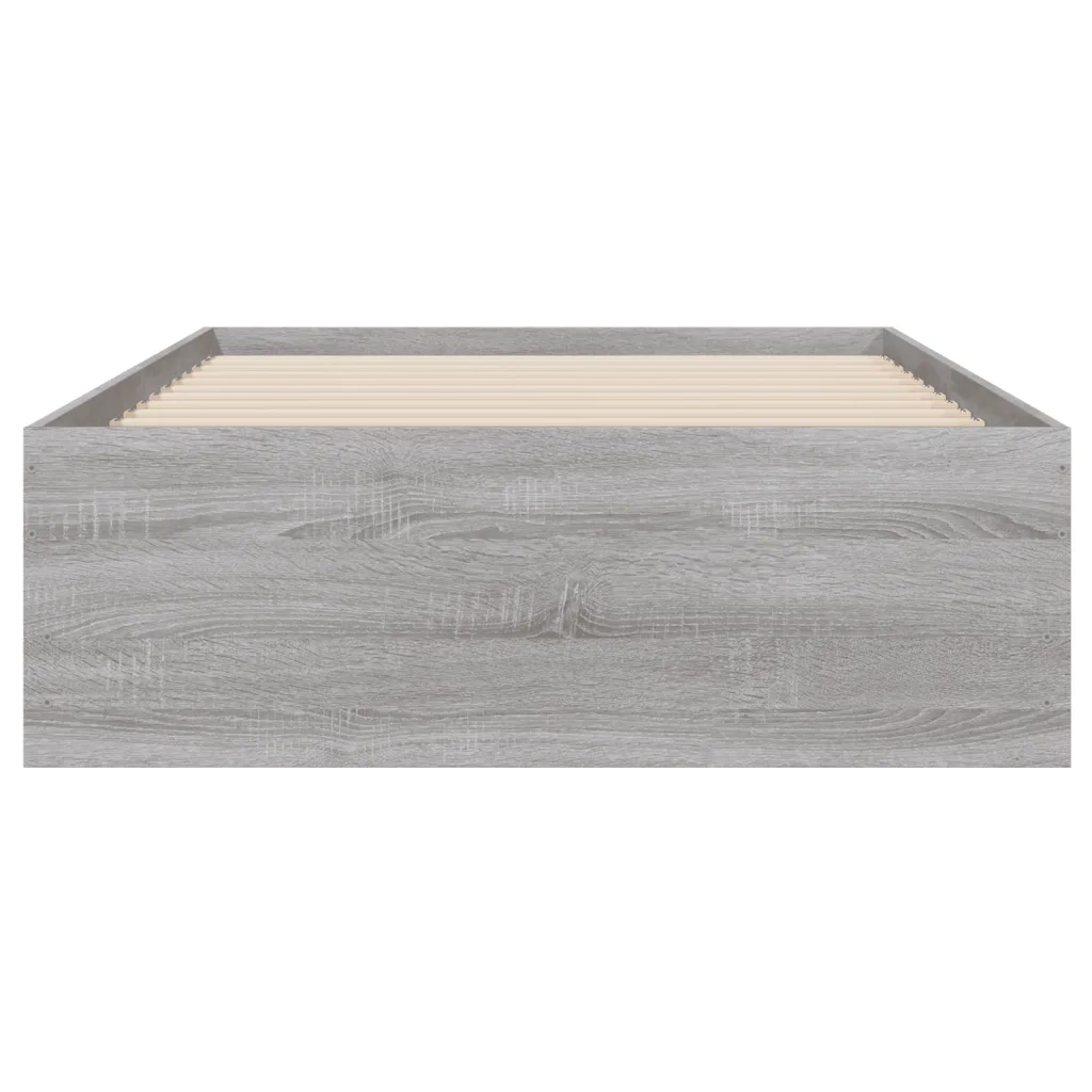 Giroletto Cassetti-Struttura Letto con contenitore Grigio Sonoma 90x200 cm Legno Multistrato 289851